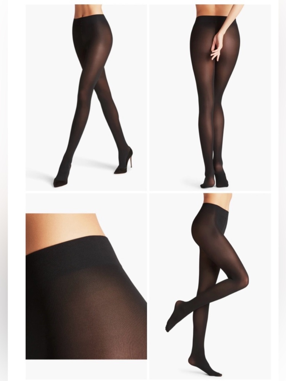 FALKE PURE MATT 50 TIGHTS BLACK MEDIUM NWT
